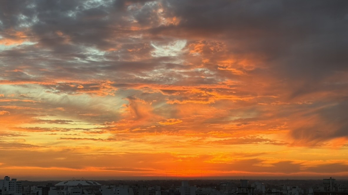 Atardecer en La Plata.