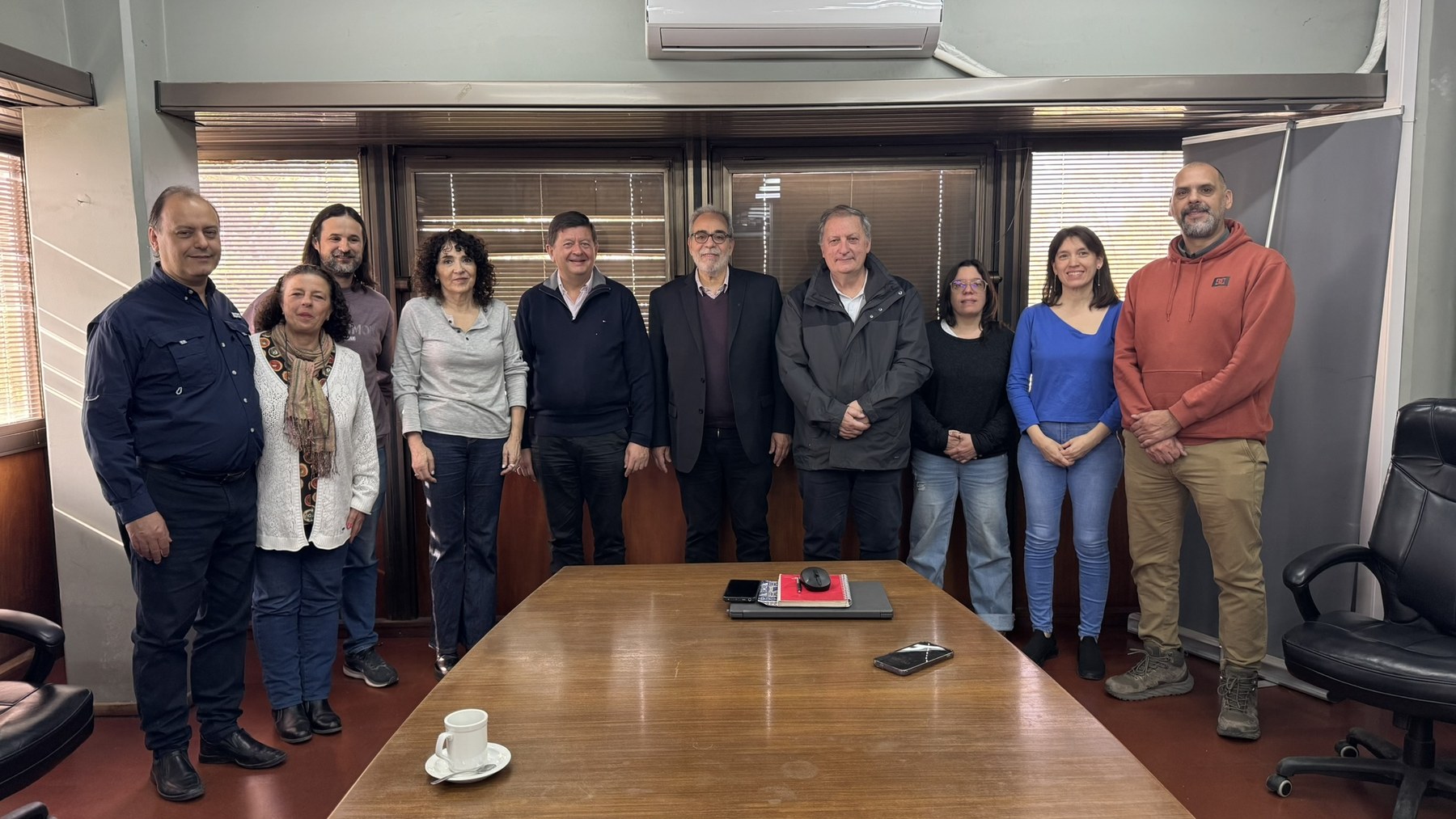 Con el equipo del Instituto Nacional del Agua en Mendoza.